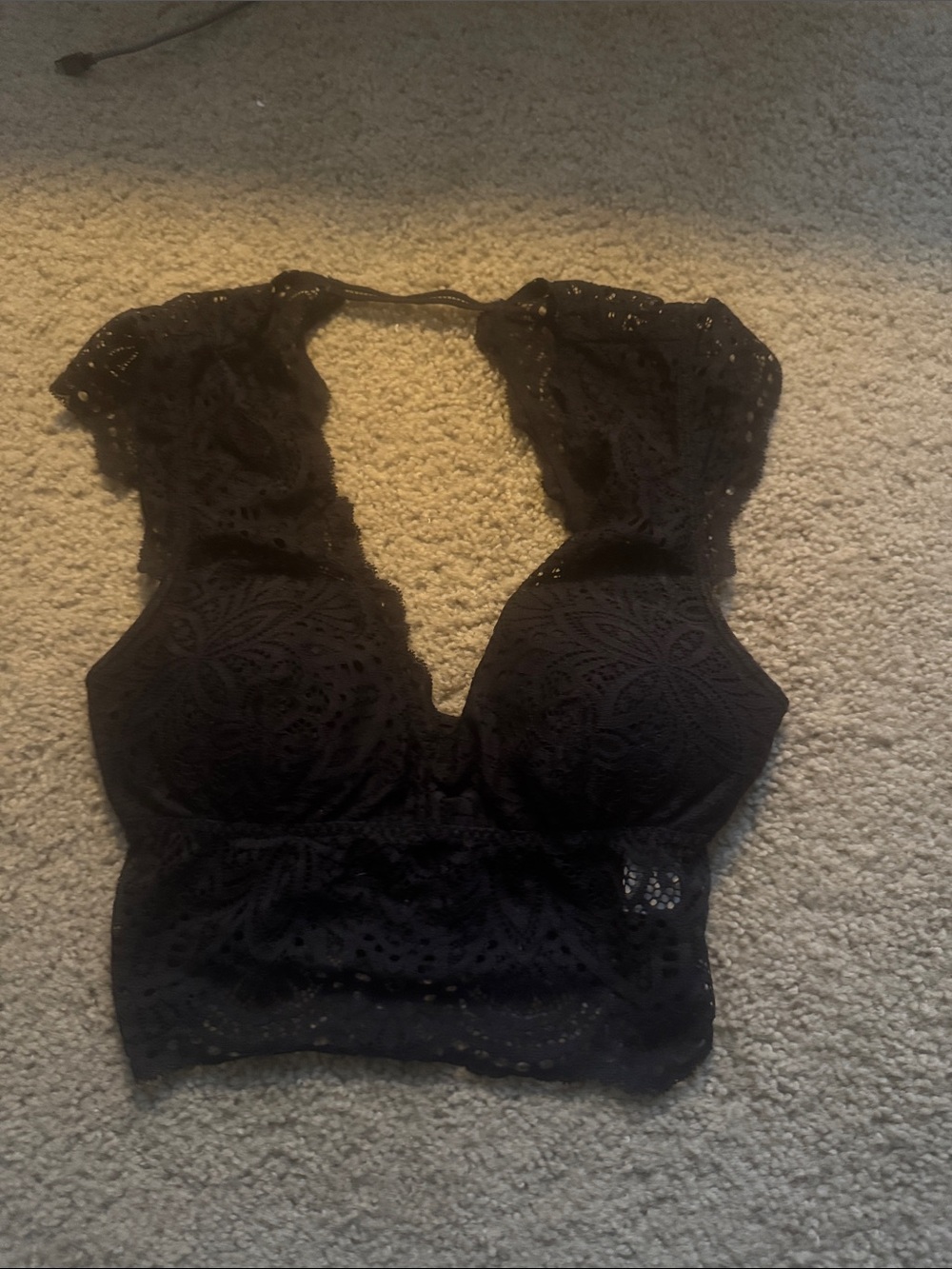 Gilly Hicks Black Lace Longline Bralette